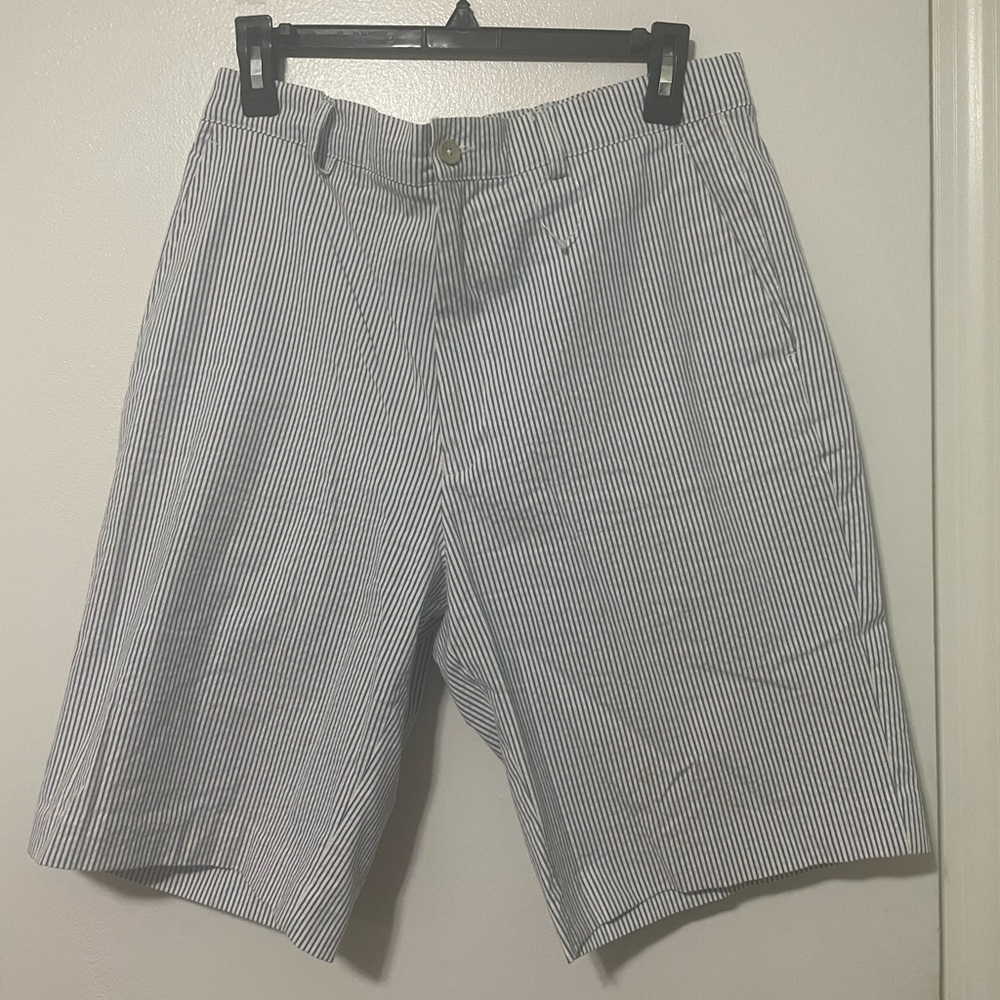Men's Striped Flat Front Shorts